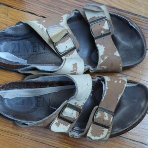 21men Brown and Tan Sandals